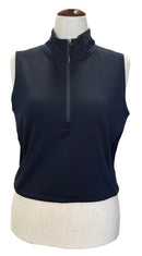 Athleta Women's Navy Unstoppable 1/2 Zip Cropped Vest Size M MSP$79-1