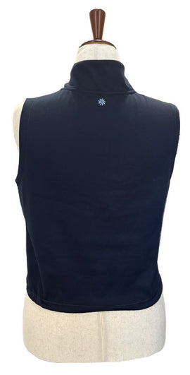 Athleta Women's Navy Unstoppable 1/2 Zip Cropped Vest Size M MSP$79 - 0