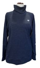 New Balance Women's Navy Heathered Mock Neck Pullover Size M-1