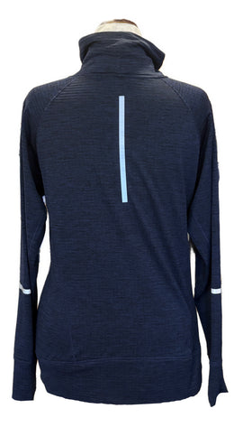 New Balance Women's Navy Heathered Mock Neck Pullover Size M - 0
