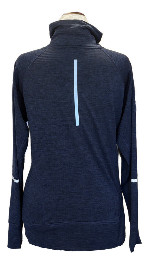 New Balance Women's Navy Heathered Mock Neck Pullover Size M
