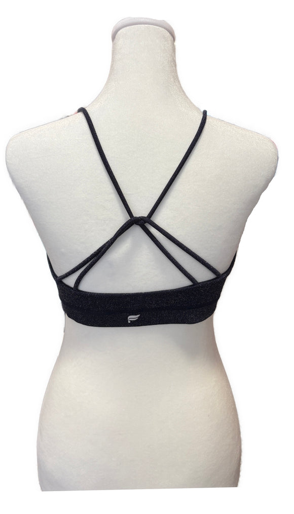 Fabletics Women's Navy Glittery Sports Bra Size M $54.95