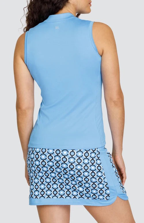 New Tail Activewear Binx Sleeveless Golf Top - Azure Blue MSP$90