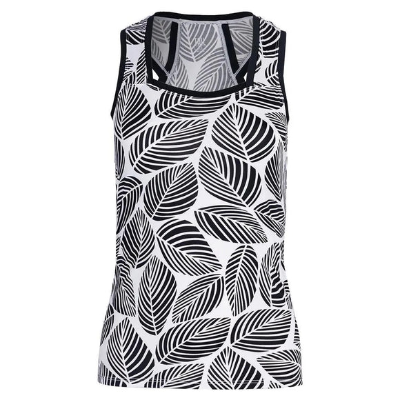 New Tail Activewear Rumary Tennis Tank- Botanical Leaves MSP$73