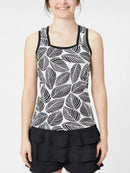 New Tail Activewear Rumary Tennis Tank- Botanical Leaves MSP$73-2