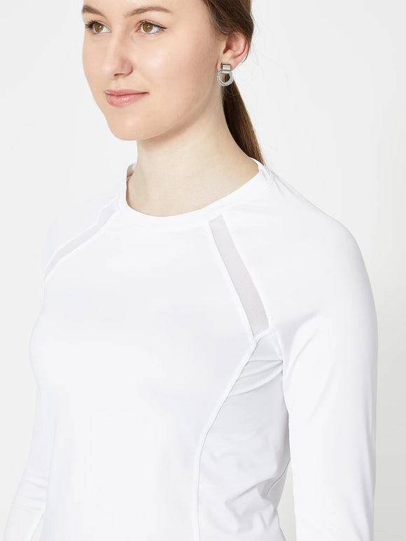 New Tail Activewear Essential Alda Long Sleeve Top - White MSP$80