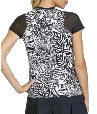 New Tail Activewear Marilla Short Sleeve Top - Jungle Eden MSP$85