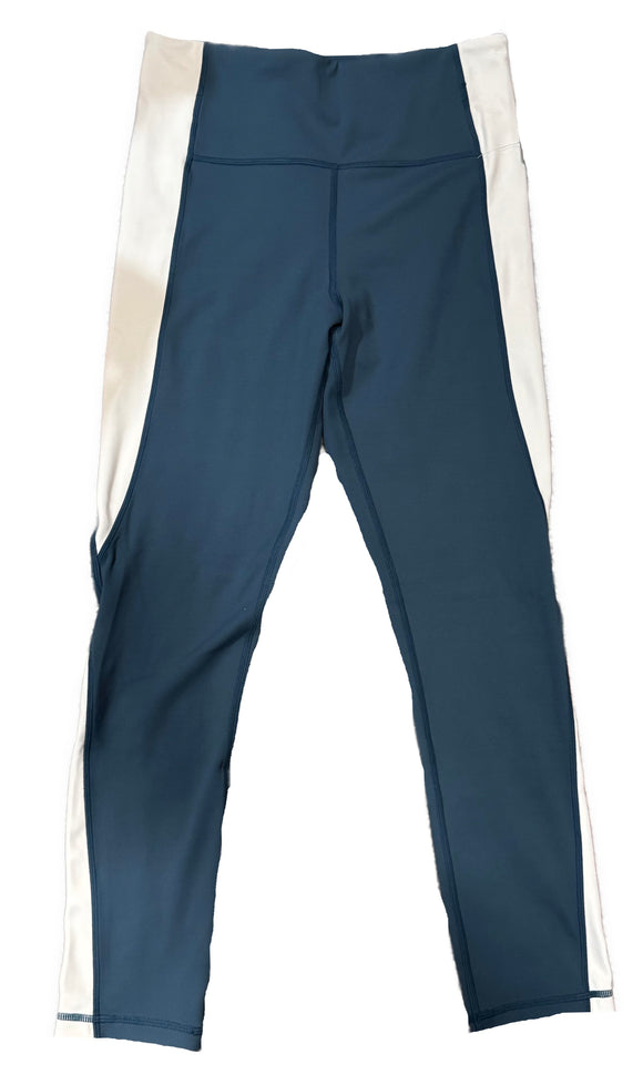 Zyia Active Women's Blue & White Crop Leggings Size L