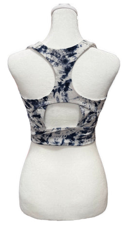 Lorna Jane Women's White & Blue Tie Dye Sports Bra Size L MSP$60 - 0