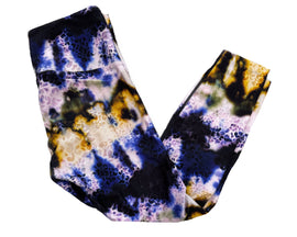 Lorna Jane Women's Yellow & Purple Leopard Print Crop Leggings Size L MSP$72 - 0