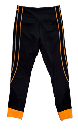 Ziya Active Women's Black Leggings w/Colored Seams Size 6-8 (M)