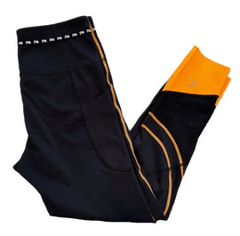 Ziya Active Women's Black Leggings w/Colored Seams Size 6-8 (M) - 0