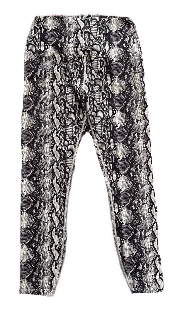 Lorna Jane Women's Tan & Black Snakeskin Print Leggings Size M MSP$72