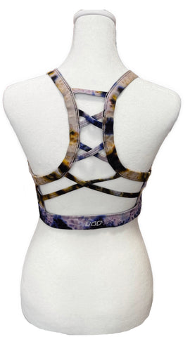 Lorna Jane Women's Yellow & Purple Leopard Print Sports Bra Size L MSP$60 - 0