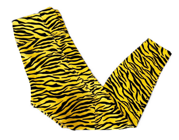 Lorna Jane Women's Yellow & Black Tiger Stripe Leggings Size M MSP$72