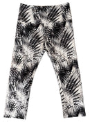 Lorna Jane Women's White & Black Palm Print Cropped Leggings Size L MSP$72-1