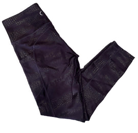 Zyia Active Women's Plum Snakeskin Print Leggings Size 6-8 (M) MSP$72 - 0