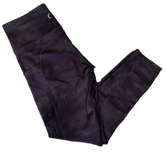 Zyia Active Women's Plum Snakeskin Print Leggings Size 6-8 (M) MSP$72