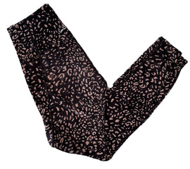 Lorna Jane Women's Black & Tan Cheetah Print Leggings Size M MSP$72 - 0