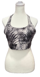 Lorna Jane Women's Black & White Palm Print Sports Bra Size L MSP$60-1