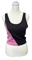 Zyia Active Women's Black, Pink & White Activewear Tank Size L-1