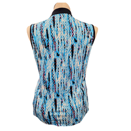 Tail White Label Light Blue Teal Snakeskin Sleeveless Size L MSP $86 - 0