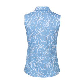 New Jofit Women's Maui Floral Sleeveless Golf Polo MSP$92 - 0