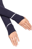 New Golftini Women's Navy/Rose Pink Fabulous Mock Pullover Size M MSP$124-3