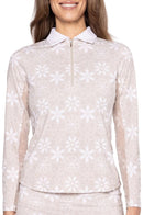 New Golftini Sand Bar Long Sleeve Cool Girl Polo Size M MSP$118-1