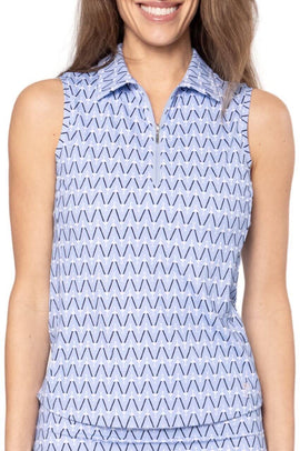 New Golftini Nauti & Nice Sleeveless Cool Girl Polo Size S MSP$108