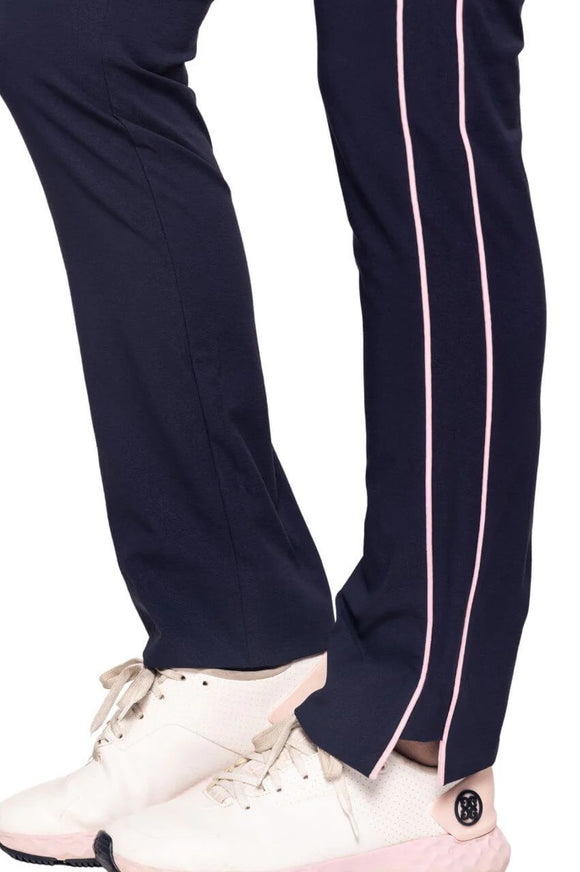 New Golftini Navy/Rose Pink Stretch 2 Length Ankle Pant Size M MSP$158