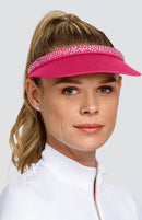 New Tail Activewear Passion Pink Samantha Visor w/ Rhinestones MSP$29-1