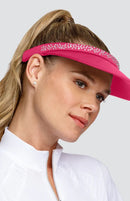 New Tail Activewear Passion Pink Samantha Visor w/ Rhinestones MSP$29-3