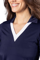 New Golftini Women's Navy Say Yes Polo MSP$118-2