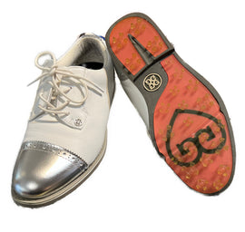 G/Fore Women's Cap Toe Gallivanter -White/Silver Size 8 MSP$220 - 0