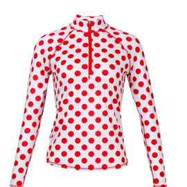 New Jofit Women's Dotted Lipstick Uv Mock Golf Top MSP$103