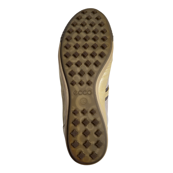 Ecco Women's Hydromax White & Gold Metallic Golf Shoes Size 40 (9) MSP$220