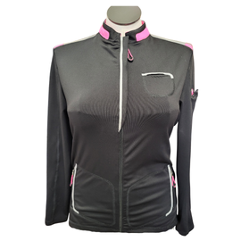 Jamie Sadock Black & Pink Full-Zip Golf Jacket Size L MSP$120