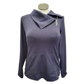 Jofit Navy 1/4 Zip Asymmetrical Pullover Size L MSP $110