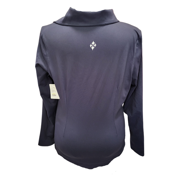 Jofit Navy 1/4 Zip Asymmetrical Pullover Size L MSP $110