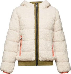 Esprit Women's Recycled Reversible Teddy Faux Fur Jacket Size M MSP$185