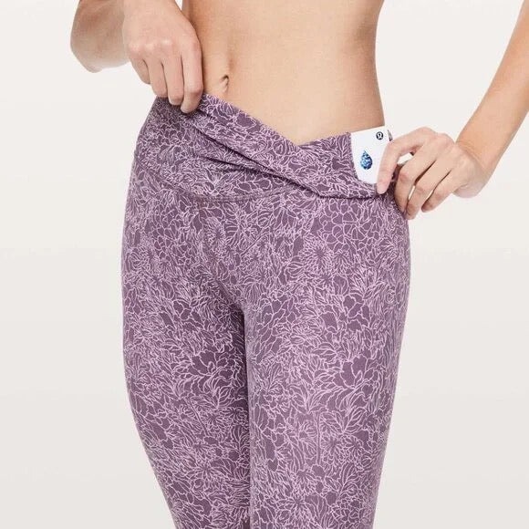 New Lululemon Align Crop 2 Purple Pink 21" Arabesque Antoinette Smoky Quartz Size 8 MSP$88