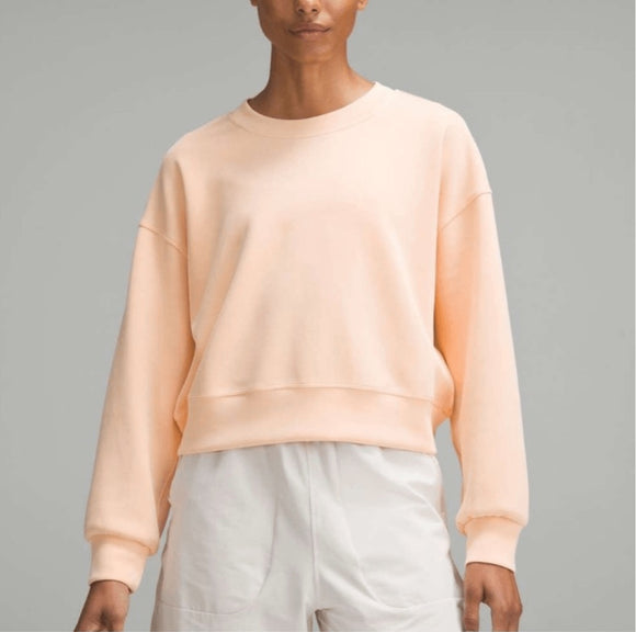 Lululemon Softstreme Perfectly Oversized Cropped Crew Size 10 MSP$118