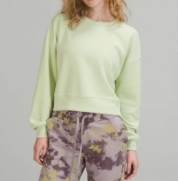 Lululemon Softstreme Perfectly Oversized Cropped Crew Size 10 MSP$118