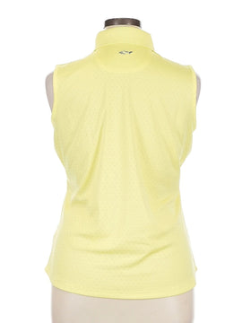 Greg Norman Yellow Polka Dot Sleeveless Golf Polo Size XL - 0