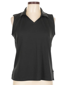 Lady Hagen Black Sleeveless Golf Polo Size L