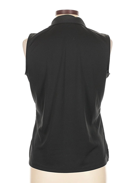 Lady Hagen Black Sleeveless Golf Polo Size L
