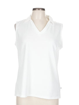 Lady Hagen White Sleeveless Golf Polo Size L