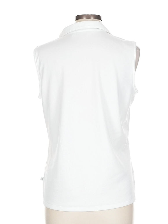 Lady Hagen White Sleeveless Golf Polo Size L
