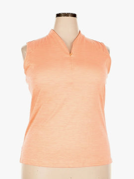 Lady Hagen Coral Heather Sleeveless Golf Polo Size 1X